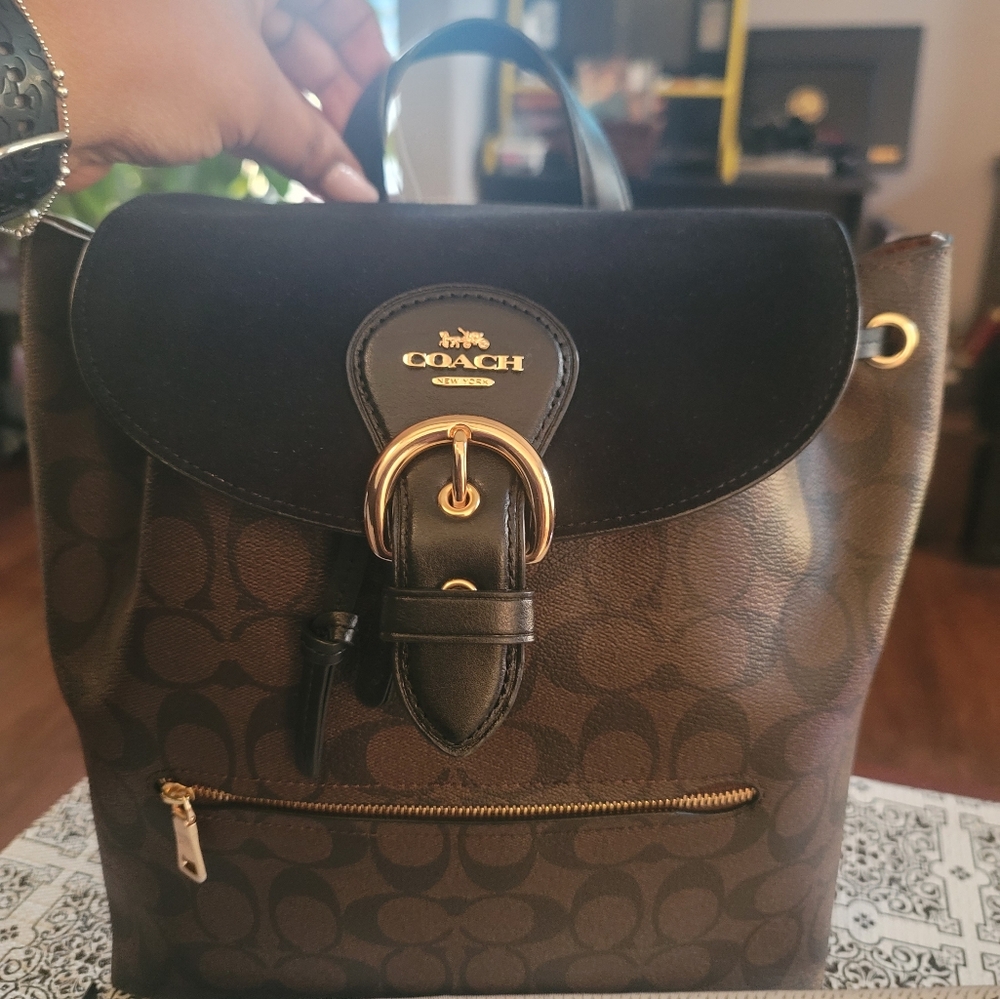 Coach Signature Kleo Backpack Purse